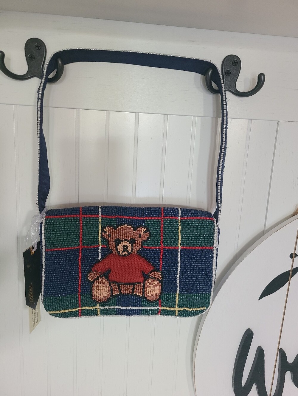 TikTok Viral From India to You Plaid Bear Beaded Bag